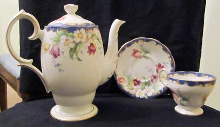 Narcissus (Blue) Coffee Pot & Lid