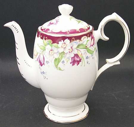 Narcissus (Maroon) Mini Coffee Pot & Lid