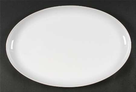 Athens White 15" Oval Serving Platter