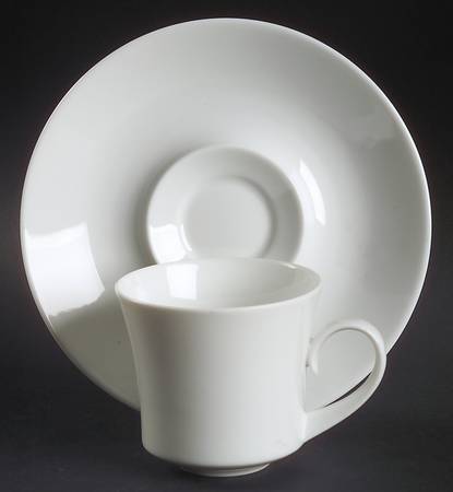 Blanco Flat Demitasse Cup & Saucer Set
