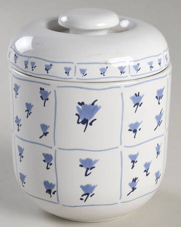 Blue Fields Small Canister & Lid
