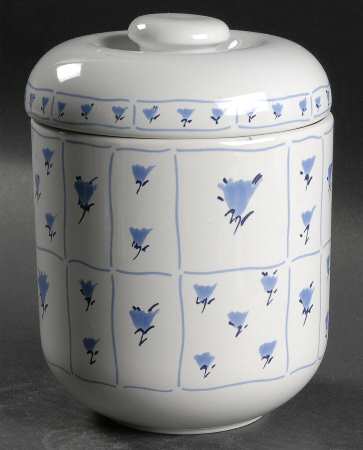 Blue Fields Large Canister & Lid