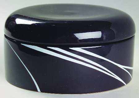 Black Pearl Round Box & Lid