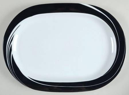 Black Pearl 15" Oval Serving Platter