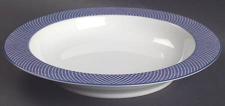 Blue Skies Large Rim Soup Bowl