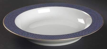 Blue Skies Large Rim Soup Bowl
