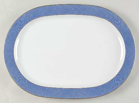 Blue Skies 15" Oval Serving Platter