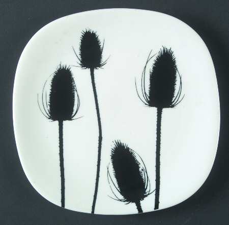 Black & White Bread & Butter Plate