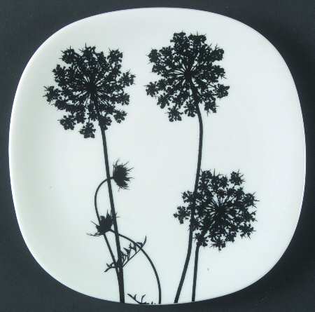 Black & White Bread & Butter Plate