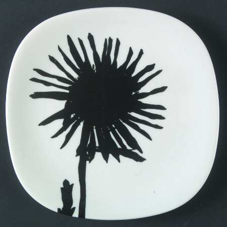 Black & White Bread & Butter Plate