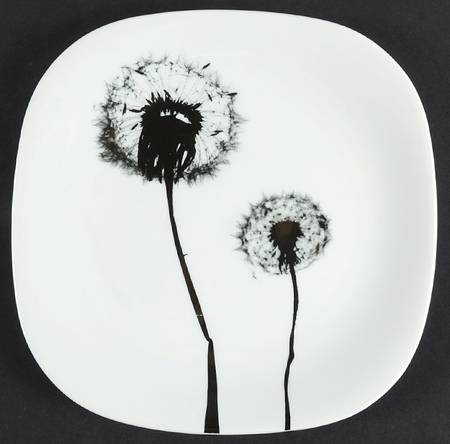 Black & White Salad Plate