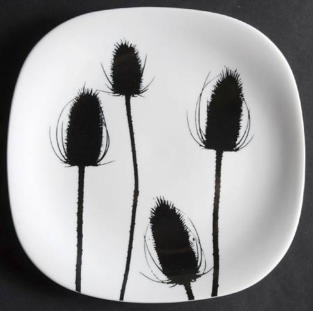 Black & White Salad Plate