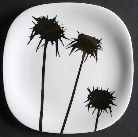 Black & White Salad Plate