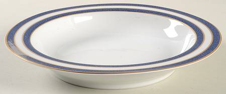 Carnegie Blue Rim Soup Bowl