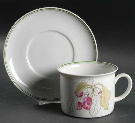 Cherry Jumbo Cup & Saucer Set