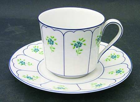 Chateau Jardin Flat Cup & Saucer Set by Block