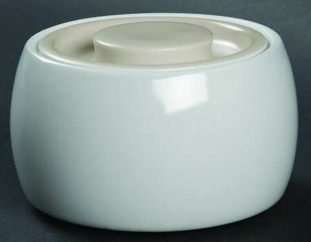 Chromatics Beige Black Sugar Bowl & Lid