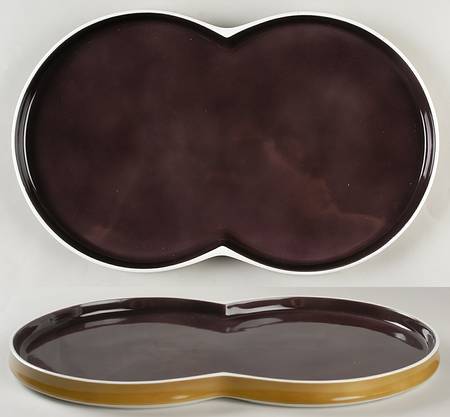 Chromatics Gold Brown 15" Oval Serving Platter