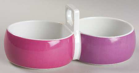 Chromatics Red Lavender Divided Open Sauce Boat