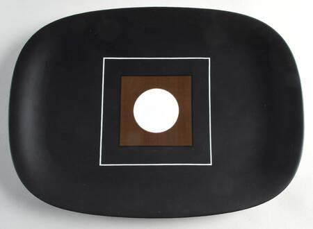 Circle In The Square 13" Oval Serving Platter