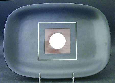 Circle In The Square 12" Oval Serving Platter
