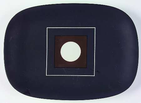 Circle In The Square 14" Oval Serving Platter