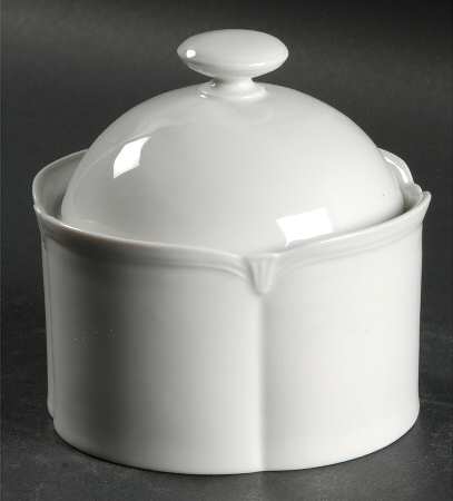 Classic White Sugar Bowl & Lid