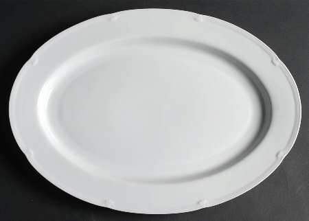 Classic White 15" Oval Serving Platter