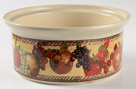 Country Orchard 3 Quart Round Casserole No Lid