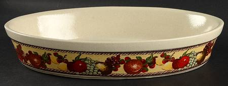 Country Orchard 12'' Oval Baker