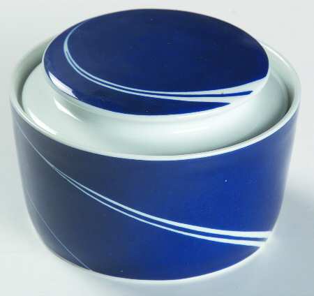 Cobalt Pearl Sugar Bowl & Lid