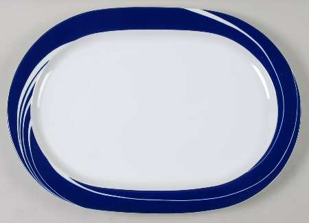 Cobalt Pearl 15" Oval Serving Platter
