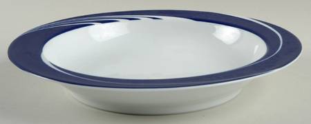 Cobalt Pearl Rim Soup Bowl