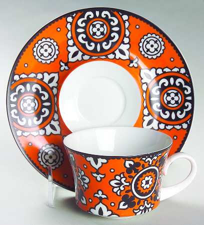 Cordova Flat Cup & Saucer Set by Block