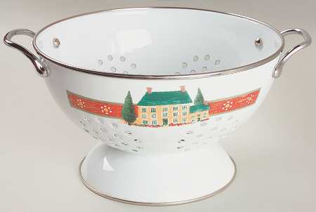 Country Village Metal Colander