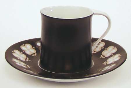 Creation Black Flat Cup & Saucer Set by Block