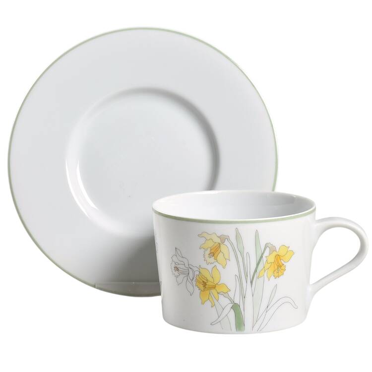 Daffodil Flat Cup & Saucer Set