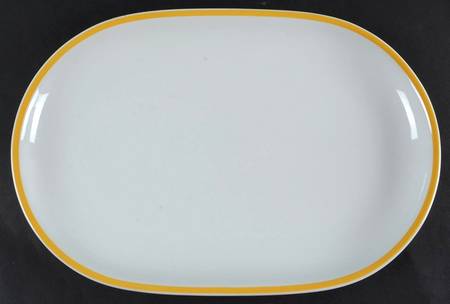 Disco Yellow 14" Oval Serving Platter