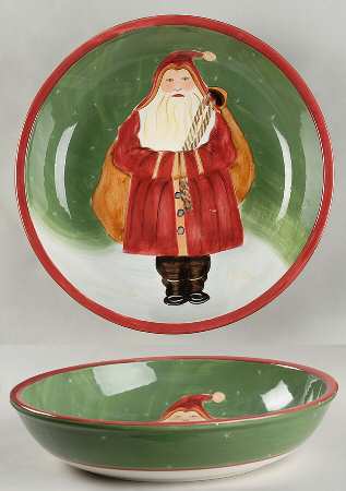 Father Christmas 11" Pasta Serving Bowl