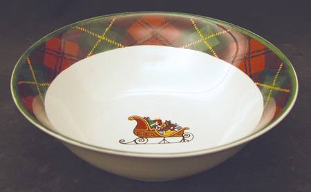 Father Christmas 9" Round Vegetable Bowl