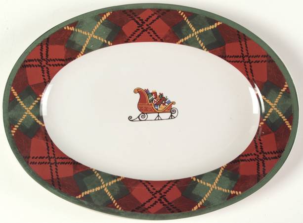 Father Christmas 14" Oval Serving Platter