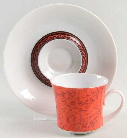 Flamenco Flat Demitasse Cup & Saucer Set