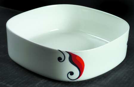 Flower 8" Square Vegetable Bowl