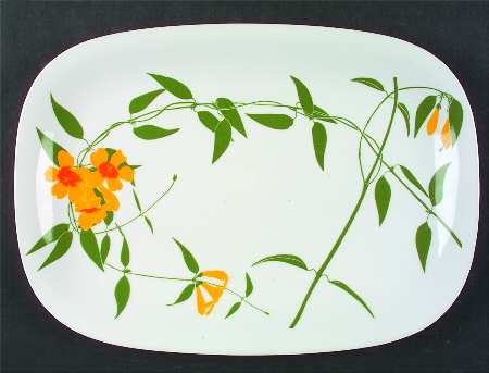 Floral Portraits 13" Oval Serving Platter