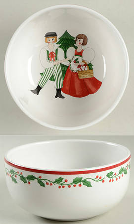 Folk Christmas Coupe Cereal Bowl
