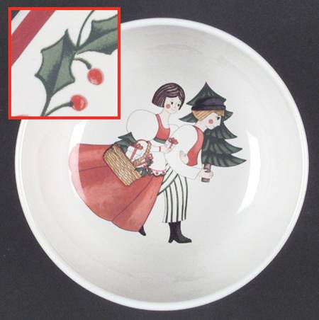 Folk Christmas Coupe Cereal Bowl