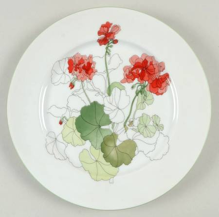 Geranium Salad Plate