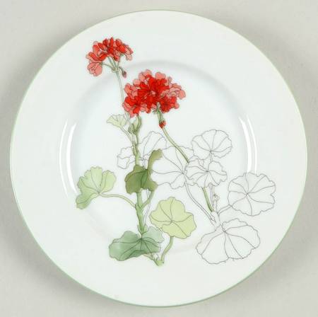 Geranium Bread & Butter Plate