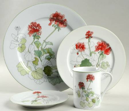Geranium 4 Piece Place Setting