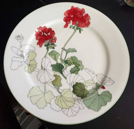 Geranium Luncheon Plate